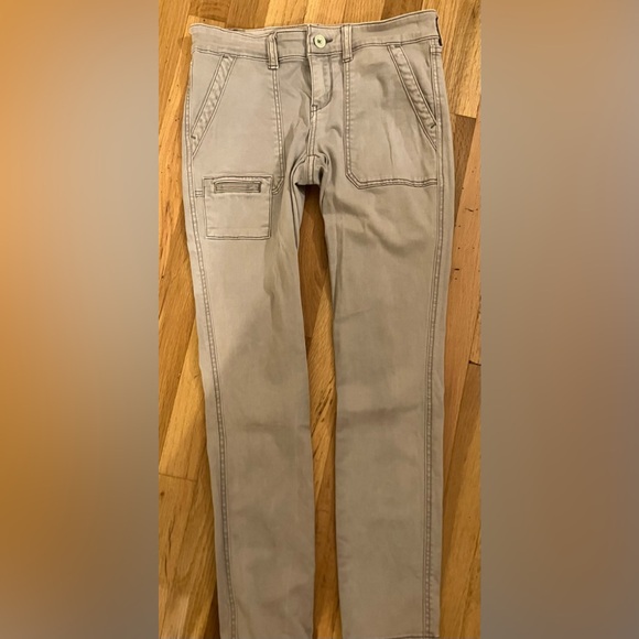 ANTHROPOLOGIE HEI HEI GREY STRETCH COTTON SLIM FIT UTILITY CARGO PANTS SZ 26 - Picture 8 of 9